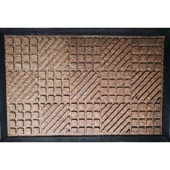PP mat bordás barna (330) bejárati szőnyeg 40x60 cm
