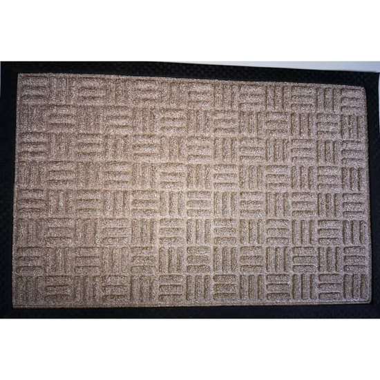 PP mat bordás bézs (335) bejárati szőnyeg 40x60 cm