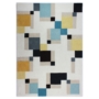 Kép 1/4 - Abstract Blocks kék-okker szőnyeg 120x170cm