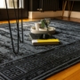 Kép 4/5 - myAmalfi 390 fekete szőnyeg 80x150 cm